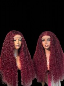 30-Inch Pixxy Curl Wig with 5x5 Closure - Wine